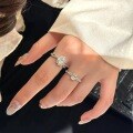S925 Sterling Silver Rotating Ballet Oval Moissanite Ring, Rose Manor 1ct Empty Setting Wholesale-0-0