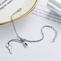 wholesale S925 Sterling Silver Korean Dongdaemun Box Chain Key Lock Pendant Necklace, Stylish and Versatile for Women-0-1