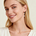 Sterling Silver Vintage Elegant Women's Pearl Earrings with French Luxury Tassels-0-0