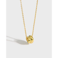 wholesale S925 Sterling Silver 343 Korean Version Minimalist Versatile Shell Pendant Necklace Women's Collarbone Chain Student Jewelry-Platinum>925 silver