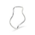 wholesale S999 solid pure silver minimalist solid closed-band ring for women, index finger ring, pinky ring, understated and elegant style ring-0-27