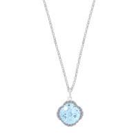 Sterling Silver Rhinestone Choker Necklace, Simple Pendant-S925 Sterling Silver + Fireworks-Cut Blue Zirconium  925 Silver