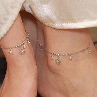 wholesale 925 Sterling Silver Palace-style Hollow Bell Bracelet Anklet for Best Friend, Niche Luxury Elegant Jewelry S6535-S925 Silver Bracelet>925 Silver