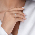 18k Gold Plated 925 Silver Moissanite Stacking Ring, Luxe Women's Jewelry-0-1