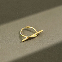 wholesale S925 Sterling Silver Knot Open Adjustable Ring, Korean Version Versatile Rope Knot Design, INS Niche Personalized Style for Women-Platinum [No. 11/Adjustable] Opening adjustable