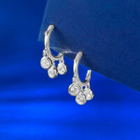 wholesale S925 silver trendy retro tassel bell ear cuff, elegant and stylish earrings for women, versatile and sophisticated-E632 Platinum &gt; 925 Silver