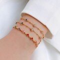wholesale S925 sterling silver full-body layered bracelet with luxurious retro style, colorful diamond accents, and a high-end fashionable women's accessory-0-2