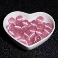 wholesale Metal material selected pink and white cat's eye stone scattered beads DIY jewelry accessories handmade braided beaded string beads Zhou Fu character same style-0-2