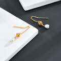 wholesale 14k Gold Plated S925 Sterling Silver Pearl Ear Thread Wholesale Jewelry Source Factory Exquisite Earrings-0-0
