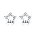wholesale 925 Sterling Silver Five-Pointed Star Earrings Star Stud Zircon Ins Light Luxury High-End Cross-Border Sterling Silver Earrings for Women-0-5