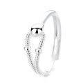 wholesale S925 Sterling Silver Geometric Irregular Open Ring Ins French Style Minimalist Versatile Fashion Jewelry-0-4