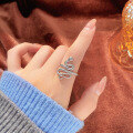 wholesale Metal: S925 Sterling Silver New style serpent ring for women, unique and lightweight luxury, designed for the Year of the Snake, advanced design, adjustable ring-0-3