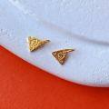wholesale Gold-plated S925 Silver Joy Triangle Pendant for DIY Bracelet Necklace Accessories, Handcrafted Cord Charm Decoration-0-6