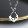 wholesale S925 Sterling Silver Splice Chain Irregular Heart Letter Necklace Fashion Exquisite Fairy Style Versatile Collarbone Chain-0-3