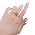 wholesale S925 Silver New Ins Style Ring Oval Egg-Shaped Open Adjustable Ring Minimalist Band-0-4