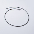 wholesale S925 Sterling Silver Full Sparkling Wave Choker Necklace, High-end Internet Famous Short Bare Chain Necklace D5448-0-1