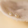 wholesale S925 Sterling Silver Cloud-Design Earrings with Synthetic Pearl, Small and Exquisite, High-End Auspicious Cloud Earrings M02390-0-0