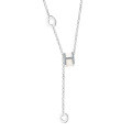Sterling Silver Slim Waist Necklace for Women, Minimalist Design Layering Chain-0-3