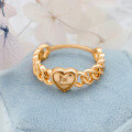 wholesale Sterling Silver Japanese Style Heart-shaped Lucky Letter Braided 3D Love Ins Trend Ring-0-1