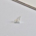 wholesale Sterling Silver S925 Minimalist Square Stud Earrings for Women, Korean Style Small Luxe Look High-end Sensitive Skin Friendly Student Earrings-0-3