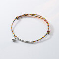 wholesale S925 Silver Women's Korean Style Colorful Rope Bracelet Summer Love Simple Elegant Polished Accessory S5166-0-2