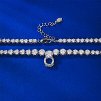 wholesale Metal material new variety of wearing necklace collarbone chain with pendant adjustable length European and American cross-border style-N333 All-match chain 925 silver