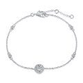 wholesale S925 sterling silver geometric round diamond-encrusted lightweight luxury versatile design series lady bracelet-0-4