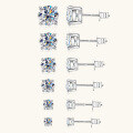 wholesale 10k Gold European and American Fashion Genuine Classic Four-Prong Moissanite Stud Earrings for Women High-End Earrings Wholesale-0-1