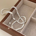 wholesale S925 Sterling Silver Heavy-Duty Wide Snake Bone Chain Necklace for Women, Korean High-Fashion New Edition Versatile Collarbone Chain-0-1