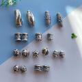 wholesale Pure Silver 999 Retro Six-Character Mantra Waist Beads, Barrel Beads, Starfruit Beads, Irregular Barrel Beads, Cultural Play Bracelet DIY Accessories-0-0