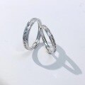 wholesale Silver Metal, Love of a Lifetime Fashionable Minimalist Couple Rings Niche Design High-End Sense Valentine's Day Gift for Boyfriend/Girlfriend Matching Rings Wholesale-0-2