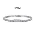 wholesale Metal Material: 925 Sterling Silver European and American cross-border fashion high-end sense clasp tennis bracelet 2mm 25mm 3mm zircon bracelet for women-0-15