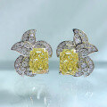 wholesale S925 Sterling Silver Imported High-Carbon Diamond Micro-Set 5*7 Full Diamond Classic Chanel-Style Earrings-0-3