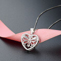 wholesale 925 Sterling Silver Cross-Border New Love Butterfly Necklace Women's Collarbone Chain Fashion Minimalist Diamond-Inlaid Hollow Heart Pendant-0-0