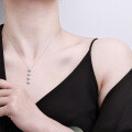 Metal Cross-Border Live Sale Hit: Princess Full-Diamond Moissanite Bracelet & Adjustable Necklace Wholesale-0-2