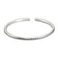 wholesale 999 Silver Retro Plum Blossom Open Bangle for Women, Engraved Pure Silver Artistic Vintage Style Student Bracelet Youthful Design-0-4