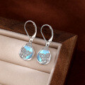 wholesale 925 Sterling Silver Floral Butterfly Earrings for Women, European and American Luxury Advanced Sense Moonstone Ear Clips for Amazon Cross-Border Ear Accessories-0-1
