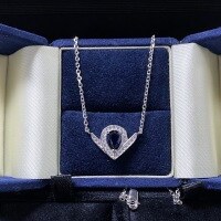 wholesale S925 Sterling Silver V-Shape Earrings with Aquamarine and Sapphire, Simple and Luxurious High-End Sense Earrings for Wholesale-Blue-XL184 925 Silver