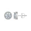wholesale S925 Sterling Silver Moissanite Stud Earrings for Women, High-End Feeling, Ear Piercing Care, Trendy Wholesale Ear Accessories, TikTok Live Hot-Sellers-0-4