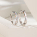 wholesale Sterling silver engraved couple rings DIY custom laser engraving matching pair for men and women-0-0