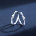 wholesale 925 Sterling Silver Couple Rings Original Design Minimalist Band Niche High-End Light Luxury 520 Valentine's Day Gift Matching Pair-0-1
