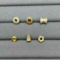 wholesale S925 silver gold-plated micro-inlaid zirconium barrel beads multi-layer Lu Lu Tong spacer beads DIY handmade jewelry accessories-0-2