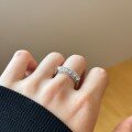 wholesale S925 Silver Cross-Border Live Streaming Women's Light Luxury Fashion Full-Zirconia Ring European and American Cross-Border Ready-to-Ship-0-2