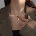 Sterling Silver Simple Commuter Natural Freshwater Pearl Smile Pendant Necklace-0-0