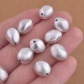 wholesale 999 Silver Irregular Olive Beads Loose Beads Lucky Beads DIY Crystal Handicraft Bracelet Accessories Round Beads Spacer Beads-0-3