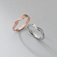 wholesale S925 Silver Nalan Ring for Women, Korean Style, Elegant and Simple, Fresh and Delicate, Twisted Line with Inlaid Diamond Jewelry J9810-S925 silver one silver opening adjustable