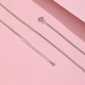 wholesale S925 Sterling Silver Carved Choker Chain Women's Small Unique Design Minimalist Versatile Side Chain Fox Tail Chain Collarbone Chain Simple Chain-0-3