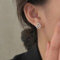 wholesale Fine Silver S999 Teardrop Hoop Earrings for Women, Light Luxury Elegant Fashion Minimalist Versatile Korean Style Ear Accessories-0-3