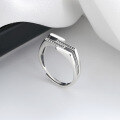 wholesale S925 Sterling Silver Minimalist Irregular Multi-Layer Geometric Ring Korean Trendy Unisex Stackable Band-0-0