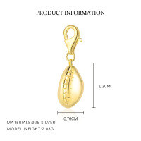 wholesale S925 Sterling Silver Retro European Minimalist Bracelet For Women With Luxury Zircon Heart Pendant-F6251-Golden Single Pendant 925 Silver